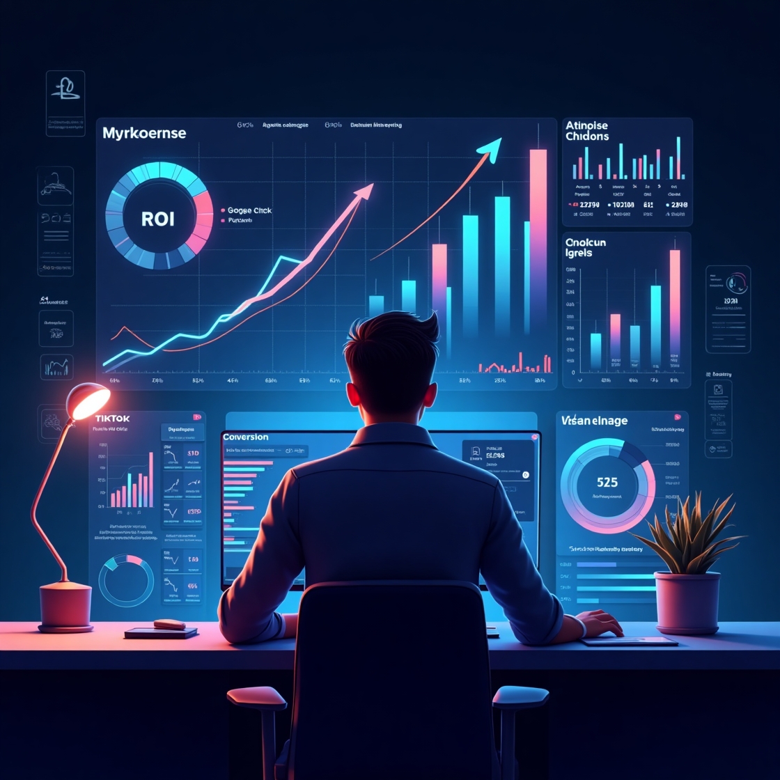 Flux_Dev_A_hightech_illustration_of_performance_marketing__a_d_2