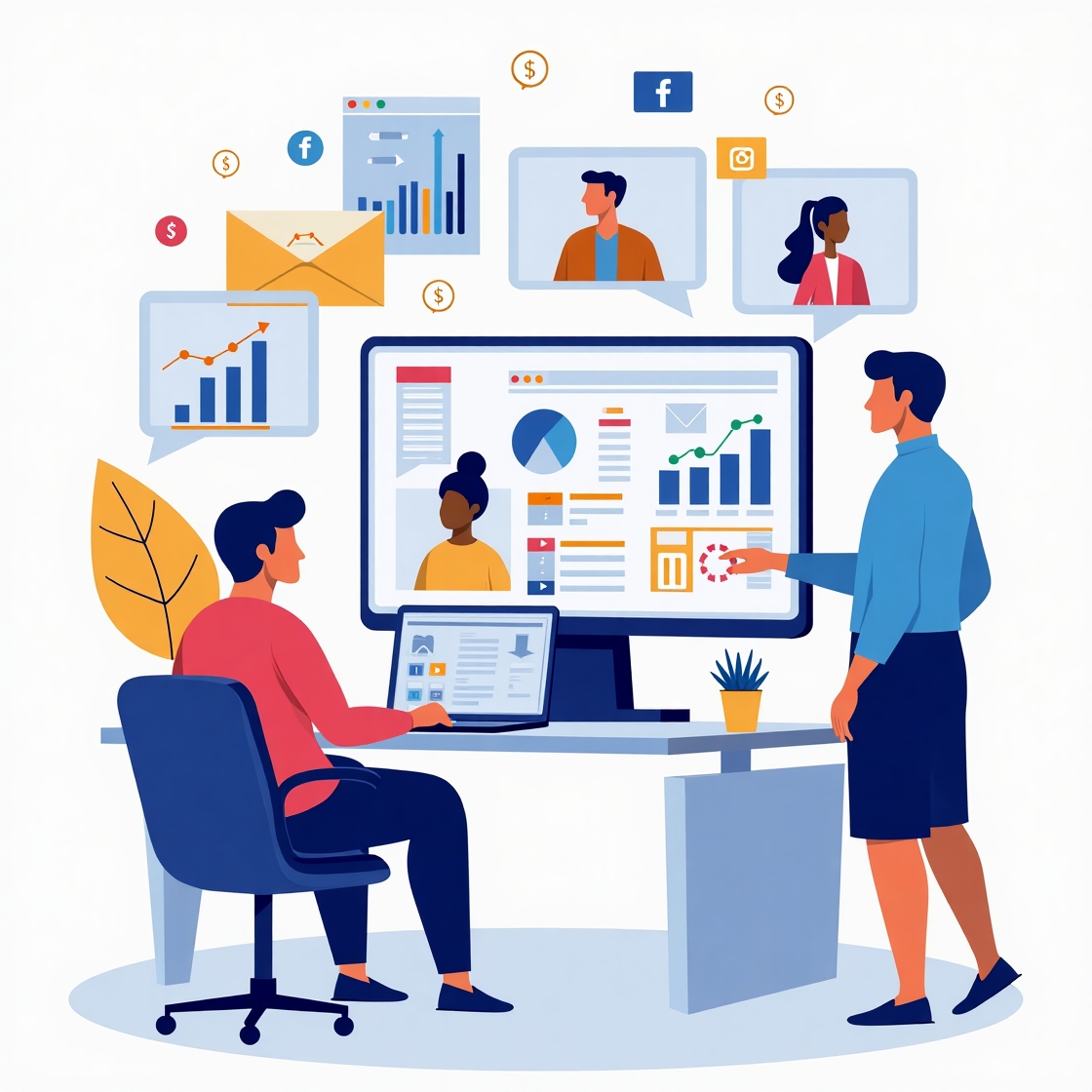 Flux_Dev_A_vibrant_modern_illustration_of_digital_marketing_in_0